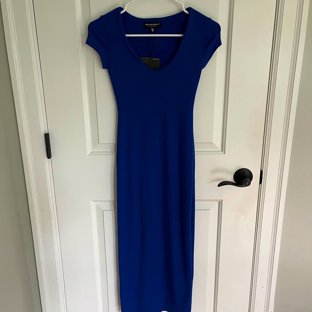 See You Monday blue maxi dress dress